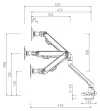 Neomounts FPMA-D750BLACK2 Sealbhóir taispeána deisce 10-32" clamp VESA 100X100 acmhainn ualaigh 8kg loine gáis 1 taispeáint dubh thumbnail (5 of 5)