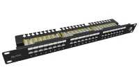 Solarix Пач панел 24x RJ-45 Cat6 UTP с лента за свързване 1U SX24L-6-UTP-BK-N (1 of 3)