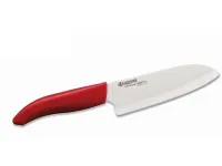 Faca de cerâmica KYOCERA com lâmina branca, lâmina de 14 cm de comprimento e cabo de plástico vermelho (1 of 1)