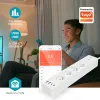 NEDIS Wi-Fi viedais pagarinājuma kabelis 3x E tipa ligzda 16A 2x USB-A 2x USB-C 2m Android iOS White thumbnail (5 of 6)