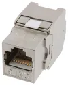 XtendLan Keystone-Buchse RJ-45 Cat6 STP Silber 180° rückseitiger Schnappverschluss