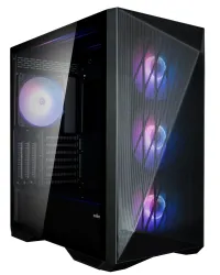 Gabinete Zalman Z9 Iceberg preto Torre intermediária ATX 4x140mm ventoinha ARGB vidro temperado preto (1 of 4)