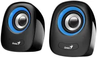 Enceinte GENIUS SP-Q160 Bleu 2.0 6W Alimentation USB Jack 3,5 mm noir bleu (1 of 2)