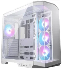 MSI ohišje MAG PANO 100R PZ Bela brez napajalnika levo in sprednje steklo 4x 120 mm A-RGB ventilator 1x USB-C 1x USB3.2 bela (1 of 11)