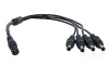 XtendLan Cable de alimentación divisor 1 a 4 jack 2.1mm