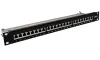 XtendLan Patch panel 19" 24 ports CAT6A shielded - black