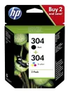 HP Original Tintenset HP 304 (CMYK 100 120 Seiten) für HP Deskjet 3720 3721 3722 3723 3724 3725 3755 thumbnail (1 of 1)