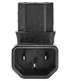 Adaptador de corriente NEDIS de IEC-320-C14 a IEC-320-C13 acodado 90° negro thumbnail (2 of 3)