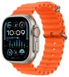 Apple Watch Ultra 2 49mm titanium with orange ocean strap thumbnail (1 of 3)