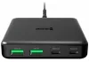 Swissten Mini-Desktop-Adapter Gan 2x USB-C + 2xUSB 65 W Stromversorgung schwarz