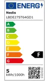 Bolgán faoi stiúir NEDIS E27 ST64 49 W 220 V 470 lm 2100 K stíl retro bán te breise dimmable thumbnail (2 of 2)