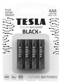 Bateria alkaliczna TESLA BLACK+ AAA (blister mikroołówkowy LR03) 4 szt (1 of 1)