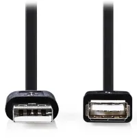 Cavo di prolunga NEDIS Spina USB 2.0 USB-A - presa USB-A nero sfuso 1 m (1 of 2)