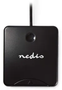 NEDIS chipkaartlezer CRDRU2SM1BK Smart Card ID-1 eCitizen standaard biometrische chips USB 2.0 zwart (1 of 5)