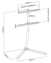 NEDIS põrandateleri alus 49 - 70" 40 kg disain V-kujuline libisemisvastane rihm Snap-lock alumiinium teras must thumbnail (5 of 5)