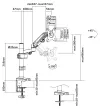 Neomounts DS70-750BL1 Uchwyt do wyświetlacza na biurko 17-27" Zacisk VESA 100X100 nośność 7kg tłok gazowy 1 wyświetlacz czarny thumbnail (8 of 8)