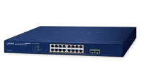 Planet GS-2210-16P2S WEBsmart L2 switch 16x1Gb 2x1Gb SFP 16x PoE 802.3at 240W QoS (1 of 2)