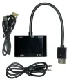 XtendLan Konverter HDMI(M) op VGA an HDMI(F) VGA 1080p HDMI 4k mat Audioverbindung (Jack 3,5 mm) USB Mikro(B) Stroumversuergung thumbnail (2 of 3)