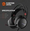 CANYON Gaming headset Interceptor GH-8A LED PC PS4 Xbox one Diepe baskabel 2m USB+2x35F TRS jack + hub thumbnail (12 of 13)