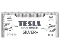 TESLA SILVER+ AAA alkalna baterija (LR03 mikro-olovka folija) 24 kom (1 of 1)