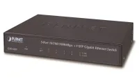 Planet GSD-603F Gigabit switch 5x 1000Base-T(RJ-45) + 1x SFP metal EuP (1 of 1)