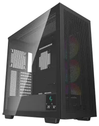 Gabinete DEEPCOOL MORPHEUS modular de duas câmaras ATX + 3x140mm ARGB ventiladores 4xUSB USB-C dígito. exibir preto (1 of 8)