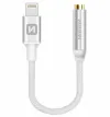 Adaptador de audio Swissten conector Lightning textil (hembra) 0,15 m plateado