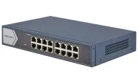 Комутатор HIKVISION DS-3E0516-E(B) 16 портів 10 портів 100 1000 Мбіт/с RJ45, 32 Гбіт/с Джерело живлення 220 В змінного струму 0,3 A (1 of 2)