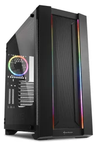 Коробка Sharkoon ELITE SHARK CA200M Middle Tower 2x USB3.0 2x USB2.0 с прозрачной стороной RGB LED черный (1 of 7)