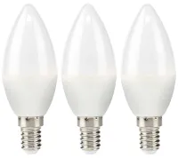 NEDIS LED-lampa E14 ljus 49 W 220 V 470 lm 2700 K varmvit matt 3 st (1 of 2)