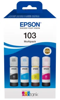 Чернильный картридж Epson 103 T00S64A EcoTank L1x10 L315x L325x L3x6x L5190, 4-цветная групповая упаковка (1 of 1)