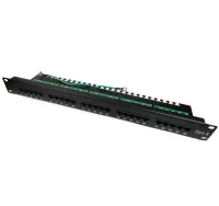 XtendLan Patch panel telefon 1U 19" 25 porte udstyret med kat.3 (1 of 5)