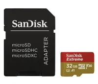 SanDisk Extreme 32GB microSDHC CL10 A1 UHS-I V30 100mb med inkl. adapter (1 of 2)