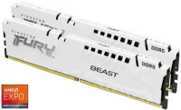 KINGSTON FURY Beast White EXPO 32GB DDR5 6000MHz CL36 DIMM Kit 2x 16GB (1 of 3)