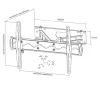 Neomounts LED-W560 Wanddisplayhalter 32-75" ausklappbar 2 Pins VESA 600X400 Belaaschtungskapazitéit 50kg schwaarz thumbnail (5 of 5)