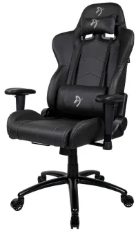 Sedia da gaming AROZZI INIZIO Nero PU nero logo grigio (1 of 5)