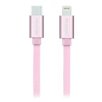 Swissten Datový Kabel Textile USB-C Lightning 1,2 M Růžovo Zlatý (1 of 1)