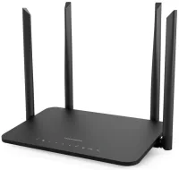 THOMSON dviejų juostų maršrutizatorius THWR 1200 Wi-Fi 802.11a b g n ac 1200 Mbit su 2,4 GHz ir 5 GHz 4x LAN 1x WAN 1x USB juoda (1 of 4)