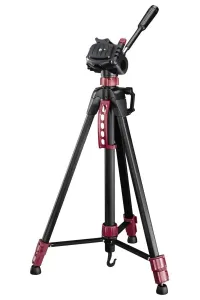 HAMA Stativ STAR BR für Kameras und Camcorder 160 - 3D Belastung 4kg Aluminium schwarz-rot (1 of 3)