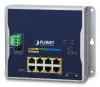 Planet průmyslový plochý switch L2 L3 8x1Gb 2xSFP 1 2.5G PoE 30 240W dual 48-56VDC IP30 -40 75°C fanless