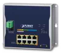 Planet индустриален плосък суич L2 L3 8x1Gb 2xSFP 1 2.5G PoE 30 240W двоен 48-56VDC IP30 -40 75°C без вентилатор (1 of 4)