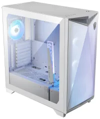 MSI Gehäuse MPG GUNGNIR 300R AIRFLOW WHITE ohne Netzteil weiß links gehärtetes Glas 4x 120 mm A-RGB Lüfter 1x USB-C 2x USB (1 of 8)