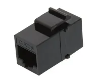 XtendLan Keystone coupler RJ45 Cat 6 UTP black cabling installation without bumping cables (1 of 1)