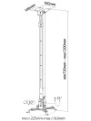 Soporte para proyector de datos de techo Reflecta TAPA 73-120cm plateado thumbnail (2 of 2)