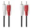 NEDIS стерео аудіокабель RCA 2x RCA штекер 2x RCA штекер чорний оптом 1,5м