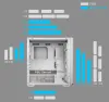 COUGAR PC Case MX600 White Mid Tower Mesh Front Panel 3 x 140mm + 1 x 120mm Fans Transparent Left Panel thumbnail (13 of 26)