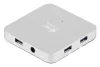 I-tec USB HUB METAL 4 ports USB 3.0 power adapter metallic silver thumbnail (2 of 3)