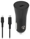 Chargeur de voiture NEDIS 20 W 12 - 24 V DC 3,0 A USB-C sélection automatique de tension câble noir 1 m