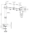 Neomounts FPMA-D550BLACK Στήριγμα επιτραπέζιας οθόνης 10-32" σφιγκτήρας VESA 100X100 χωρητικότητα φορτίου 8kg 1 οθόνη μαύρη thumbnail (6 of 6)