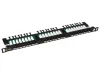 Patch panel Solarix 19" 24xRJ45 CAT5E UTP con barra de equilibrio negro 05U SX24HD-5E-UTP-BK